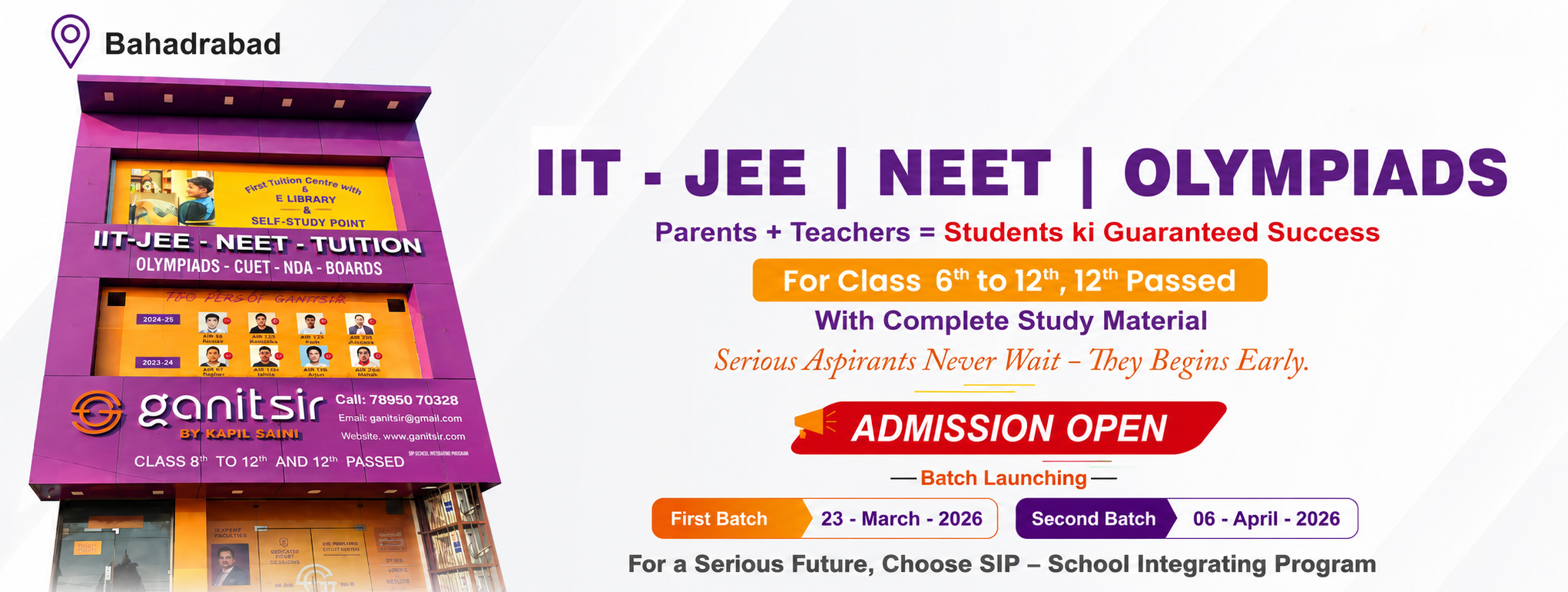 GanitSir Website New Banner